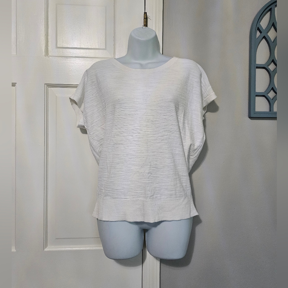 LOFT Cream Short Sleeve Tee